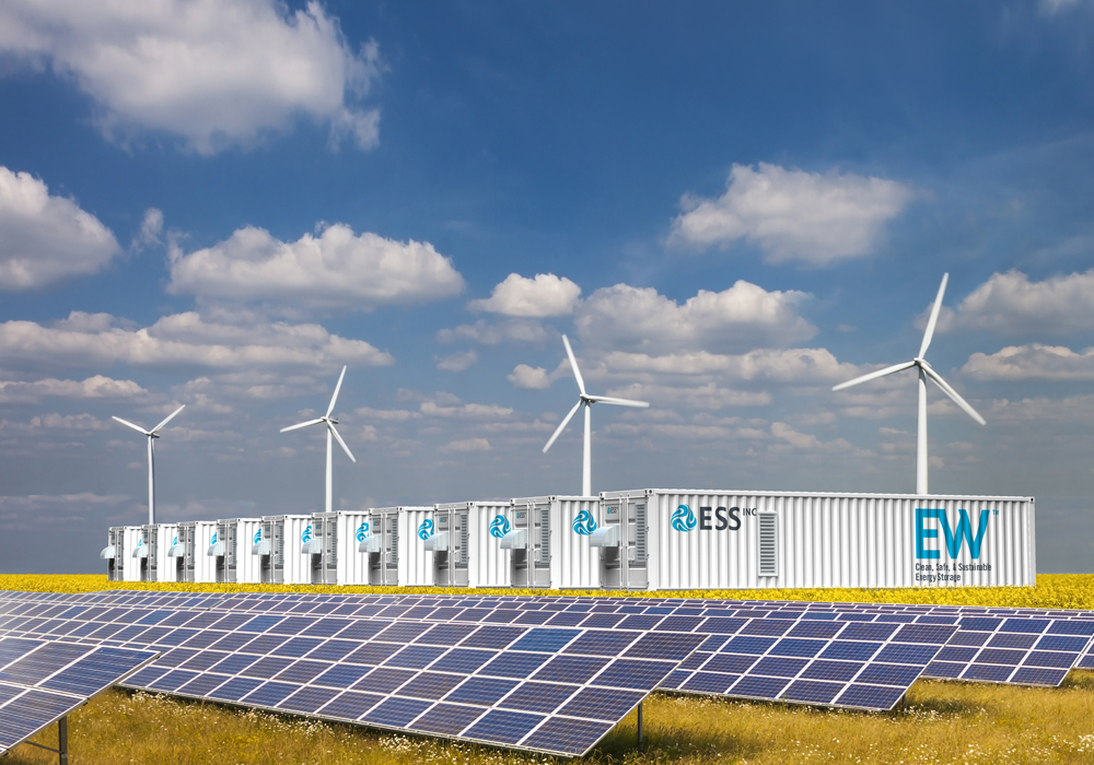 Energy Warehouse with solar and wind image