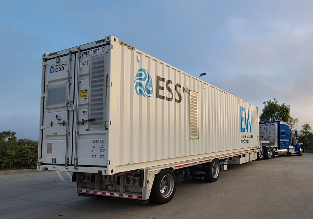 ESS Inc EW leaving the factory on a truck