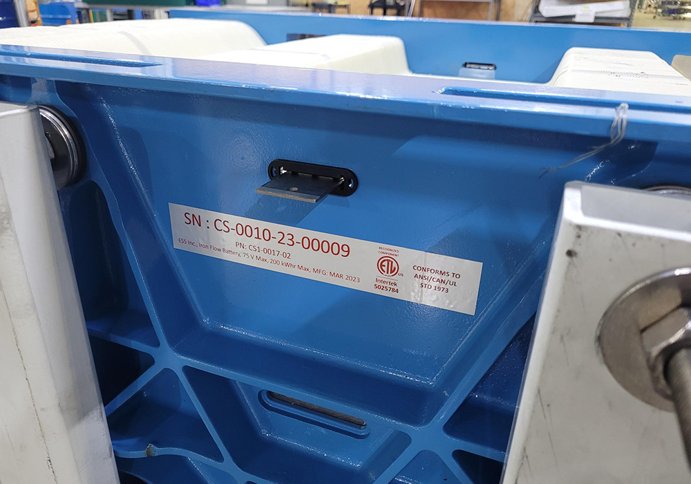 ESS battery cell safety ESS battery UL 1973 certification label