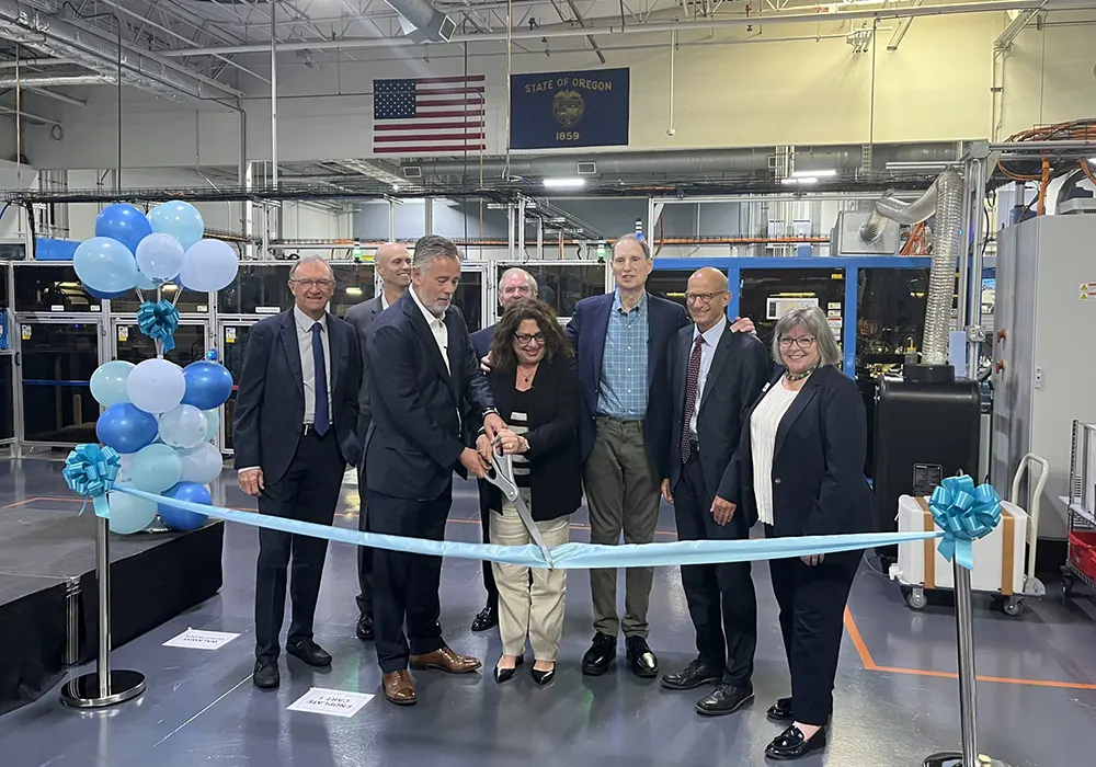ESS manufacturing expansion at Oregon headquarters ESS and EXIM celebrate manufacturing expansion with a ribbon cutting